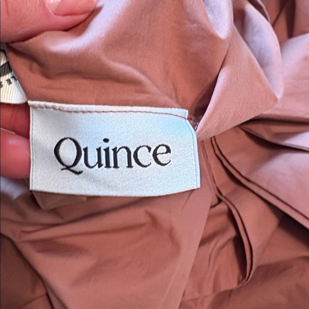 Quince Organic Percale Duvet Cover Full Queen Clay